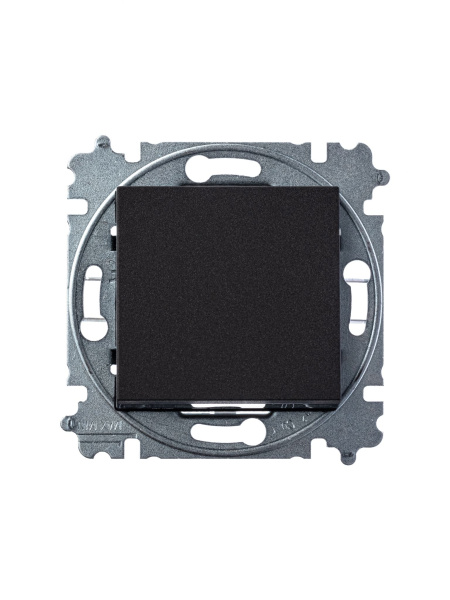 Купить ABB EPJ Levit антрацит / дымчатый чёрный Выключатель кнопочный 1-клавишный 2CHH599145A6063