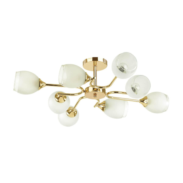 Lumion 4546/8C COMFI LN21 048 золотой, белый Люстра потолочная E27 8*60W 220V JOLENE Купить Lumion 4546/8C COMFI LN21 048 золотой, белый Люстра потолочная E27 8*60W 220V JOLENE