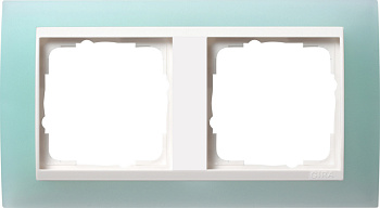 Gira Event Opaque Салатовый/Бел.глянц. Рамка 2-ая 0212395