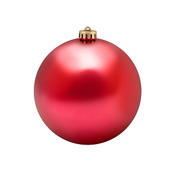 Елочная фигура Шар, 15 см, цвет красный матовый 502-302