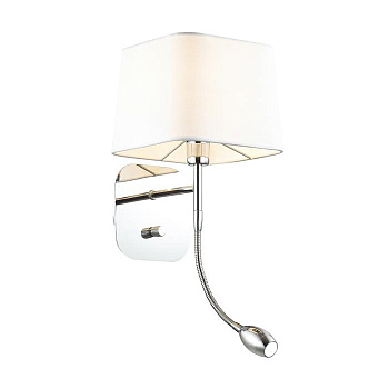 Odeon Light 4114/2W ODL19 309 хром/белый Бра E14, LED 1*40W, 3W EDIS