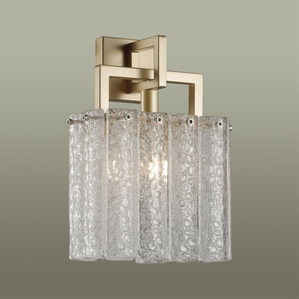 Купить Odeon Light 4976/1W HALL ODL22 377 матов.золотой/стекло Бра G9 2*40W EDERA