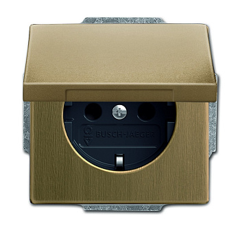 ABB BJE Династия Античная латунь Розетка 16А 250В с крышкой 2CKA002018A1515