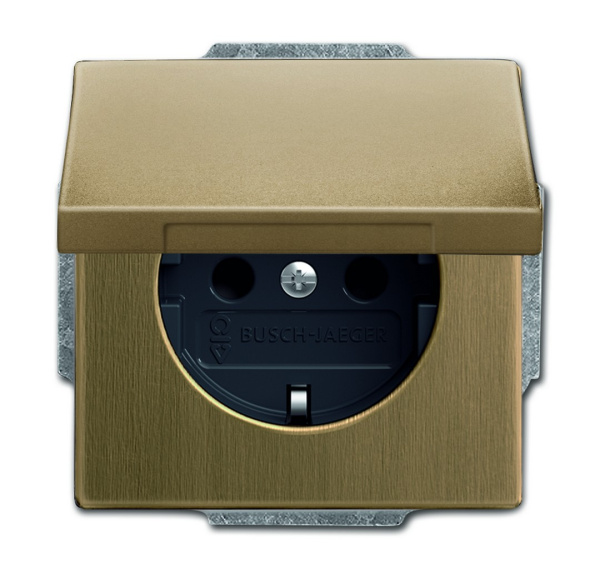 ABB BJE Династия Античная латунь Розетка 16А 250В с крышкой 2CKA002018A1515