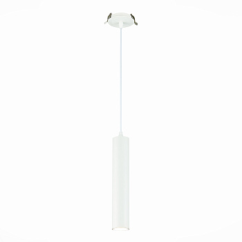 ST LUCE  ST151.508.01 Встраиваемый подвес Белый GU10 1*50W IP20 D54xH290 220V Без ламп