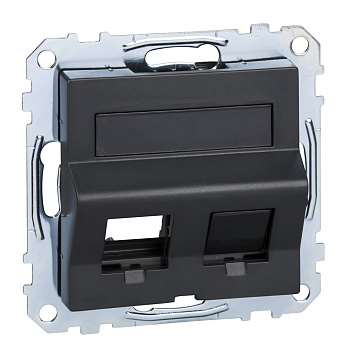 SE Merten SM Антрацит Наклонная плата для Keystone RJ45 MTN4568-0414