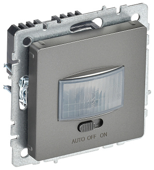 IEK BRITE BASE Сталь Датчик движения ДС10-1-БрС