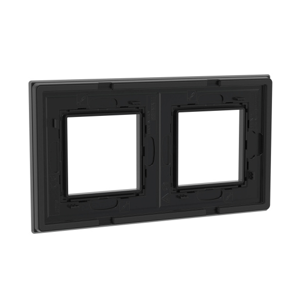 Купить DKC Рамка из натурального стекла, "Avanti", черная, 2 поста (4 мод.)