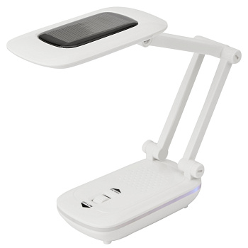 Светильник настольный Сиквел Про c солнечной панелью и с ночником, 220 В, LED, 5 Вт, 4000 К, бесступенчатое диммирование, заряжаемый, 2 ч автон Rexant 75-0217