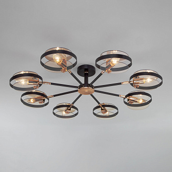 Eurosvet Потолочный светильник в стиле лофт 70121/8 черный a052342