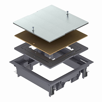OBO Bettermann Лючок ревизионный ZES4-2 U (люк напольный съемный, полиамид, серый) 7406701