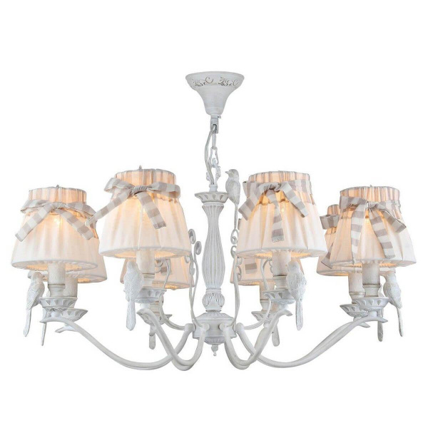 Maytoni Elegant Bird Белый Антик Люстра 8xE14 40W ARM013-08-W Maytoni Elegant Bird Белый Антик Люстра 8xE14 40W ARM013-08-W