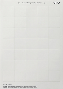 Gira Вкладыши для надписей к сенсорным выключателям 3 108900