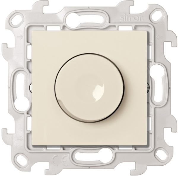 Simon 24 Слоновая кость Светорегулятор LED поворотно-нажимной проходной 6-60Вт 230В~ 2412313-031