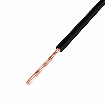 Провод ПГВА 1х0.75 мм², Cu, черный, бухта 200 м Rexant 01-6506-1