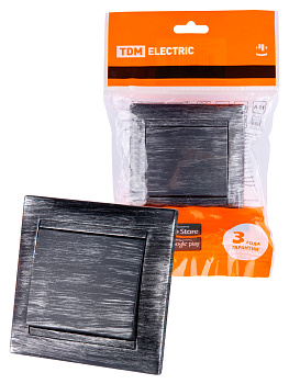 TDM Выключатель 1 кл. 10А старинное серебро "Лама" SQ1815-0643