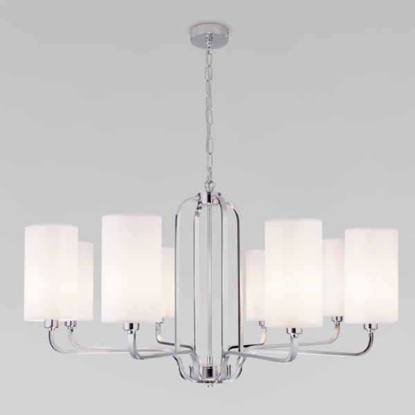 Купить Eurosvet Подвесная люстра с абажурами 60128/8 хром a056943