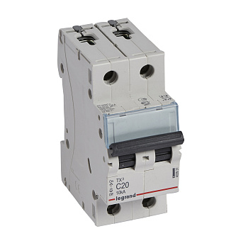 Legrand TX3 Автоматический выключатель 2P 20A (С) 6000/10kA 403931