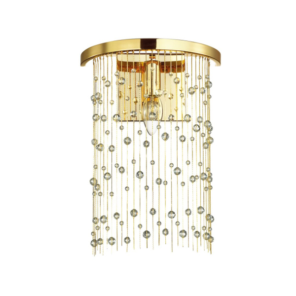 Odeon Light 4844/1W HALL ODL21 341 золото/металл.цепочки /стекло Бра E14 1*40W RAINI