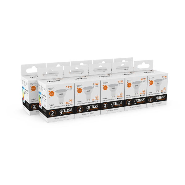 Купить Gauss Лампа Elementary MR16 11W 850lm 3000K GU10 LED 1/10/100 13611