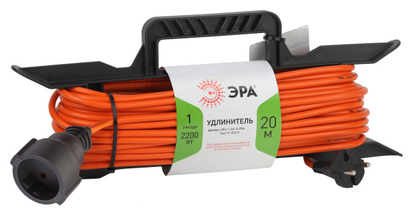 ЭРА UFx-1-2x1.0-20m-IP44 Удлинитель силовой на рамке б/з 1 гн 20м ПВС 2х1