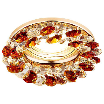 Ambrella Встраиваемый точечный светильник K206 TI/G золото/янтарный хрусталь MR16