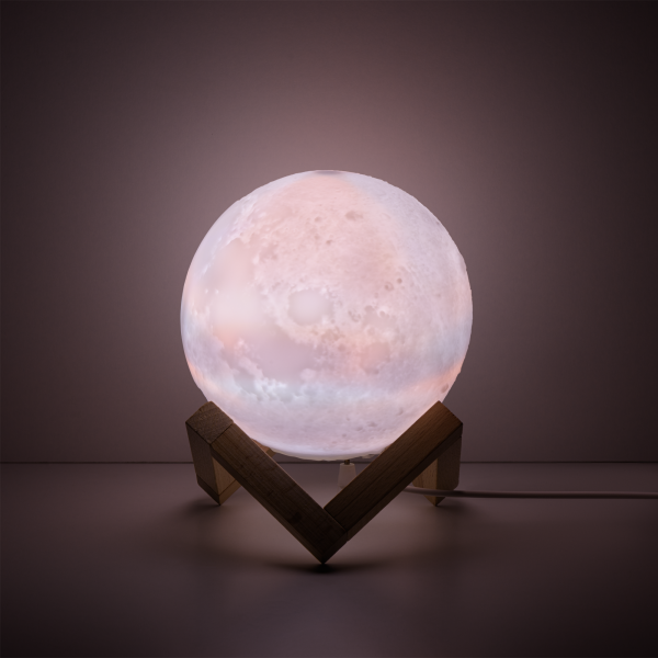 Купить Gauss Светильник настольный NN004 3D Луна 1W 220-240V D13см белый 13см c увлажнителем воздуха LED 1/6/12
