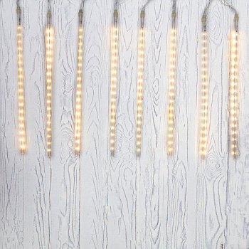 NEON-NIGHT Гирлянда "Тающие сосульки" светодиодная, 8 шт х 50 см, шаг 50 см, 230 В, Теплые Белые светодиоды 256-416