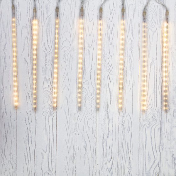 NEON-NIGHT Гирлянда "Тающие сосульки" светодиодная, 8 шт х 50 см, шаг 50 см, 230 В, Теплые Белые светодиоды 256-416