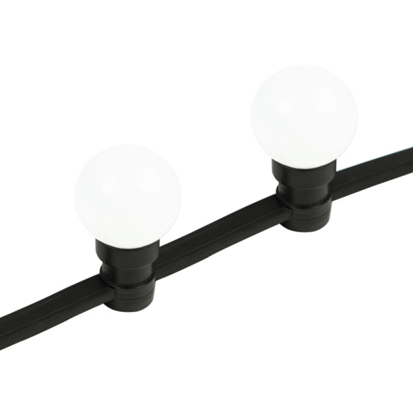 NEON-NIGHT Готовый набор: "Евро Belt Light" 2 жилы шаг 40 см, Белые LED лампы 45мм (6 LED) 331-345