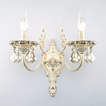 Eurosvet Бра с тонированным хрусталем 3281/2 белый с золотом / тонированный хрусталь 00000065240