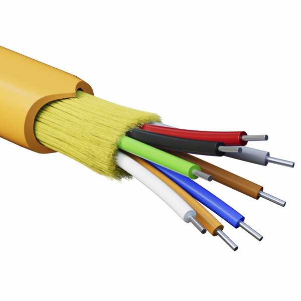 DKC Кабель волоконно-оптический, распределительный, арамидные упрочняющие нити, для внутренней прокладки, нг(A)-HFLTx, 8 ОВ, категорияOM2 (G.651.1) пл