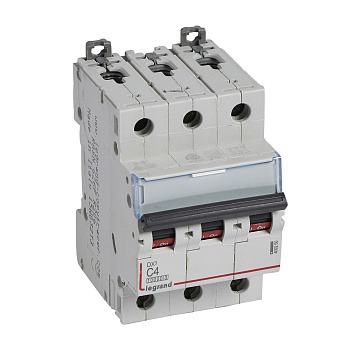 Legrand DX3 Автоматический выключатель 3P 4A (С) 10kA/16kA 409250
