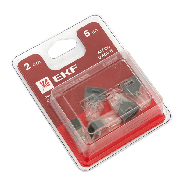 Купить Строительно-монтажная клемма СМК 773-102 2 отверстия 1,0-2,5мм2 блистер (5шт.) EKF PROxima