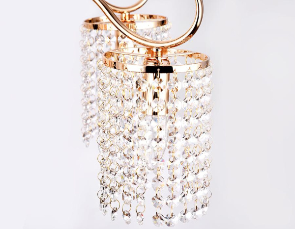 Купить Ambrella Подвесная люстра с хрусталем TR4507/5 GD/CL золото/прозрачный E14/5 max 40W D610*720