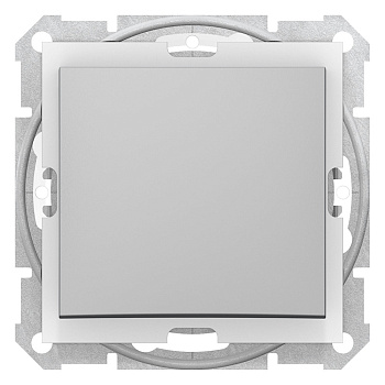 SE Sedna Алюминий Выключатель 1-клавишный 10А , IP44 (сх.1) SDN0100360