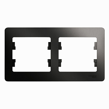 Systeme Electric Glossa Антрацит Рамка 2-ая, горизонтальная