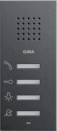 Gira S-55 Антрацит Внутренняя квартирная станция (аудио) наружного монтажа hand free 125028