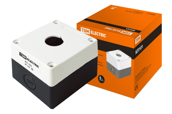 TDM Корпус КП101 для кнопок 1место белый SQ0705-0001