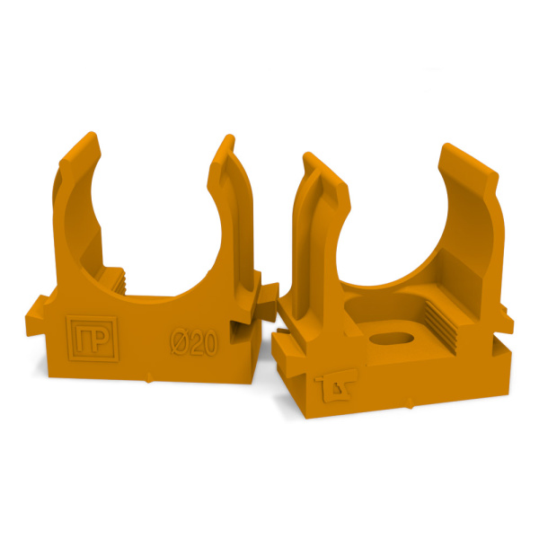 Промрукав Крепеж-клипса для труб для монтажного пистолета оранжевая д20 (100шт/900шт уп/кор) PR13.0152