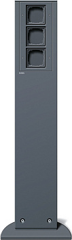 Gira Антрацит Энергетическая стойка с 3-мя гнездами h=491mm 134528