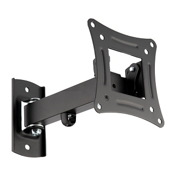 Кронштейн для телевизора 10"-27" дюймов, наклонно-поворотный одно колено серия HOME Rexant 38-0053