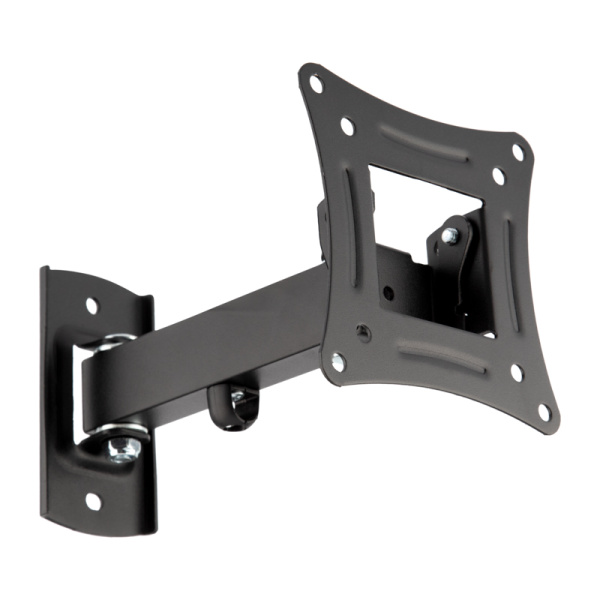 Кронштейн для телевизора 10"-27" дюймов, наклонно-поворотный одно колено серия HOME Rexant 38-0053