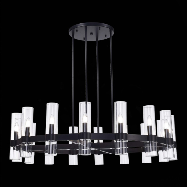 ST LUCE SL1237.403.16 Люстра подвесная Черный/Прозрачный E14 16*15W
