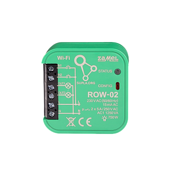 Zamel Supla ROW-02 - Управление освещением на 2 группы, WiFi модуль (2 канала, 5А) [Скрытый]