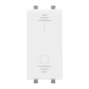 DKC Выключатель двухполюсный одноклавишный модульный, "Avanti", "Белое облако", 1 модуль