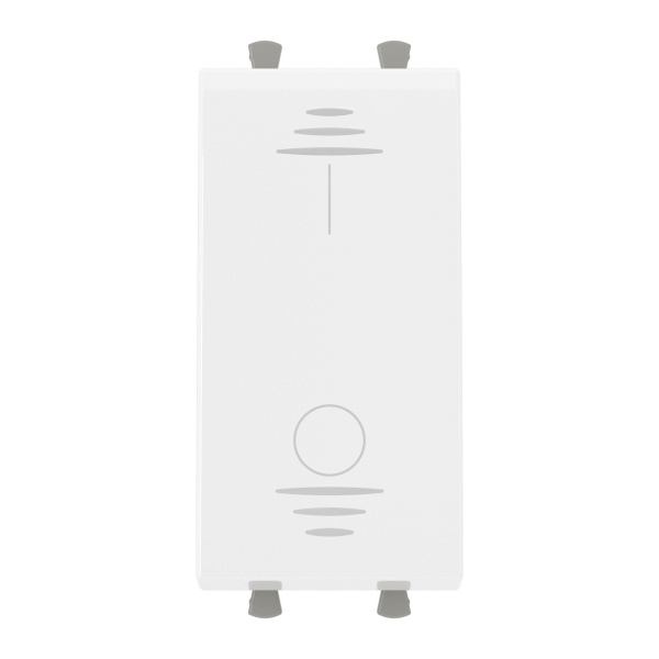 DKC Выключатель двухполюсный одноклавишный модульный, "Avanti", "Белое облако", 1 модуль