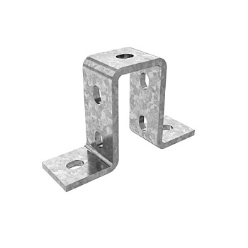 OSTEC Прямоугольная скоба для двойного СТРАТ-профиля 41х41 мм, по высоте, толщ. 6,0 мм гальван. цинк