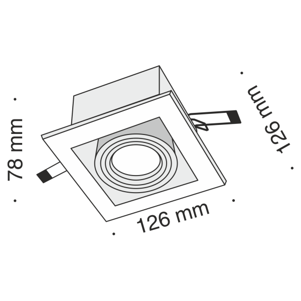 Купить Maytoni DownLight Metal Черный Встроенный светильник 1xGU10 50W DL008-2-01-B