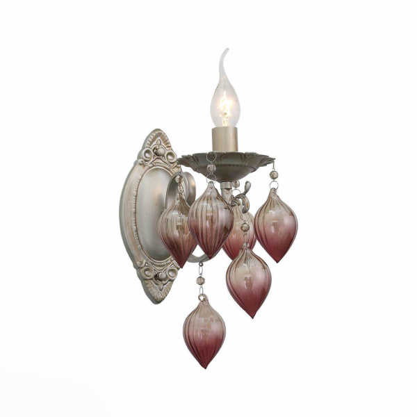 ST LUCE SL659.201.01 Бра  Серебристое золото/Коньяк E14 1*40W ST LUCE SL659.201.01 Бра  Серебристое золото/Коньяк E14 1*40W